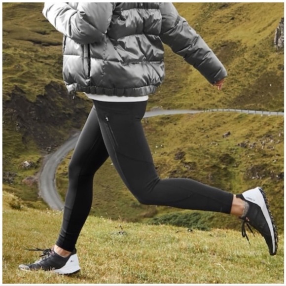 Athleta Pants & Jumpsuits Athleta Traverse Tights Leggings Black High Waisted Lined Cold